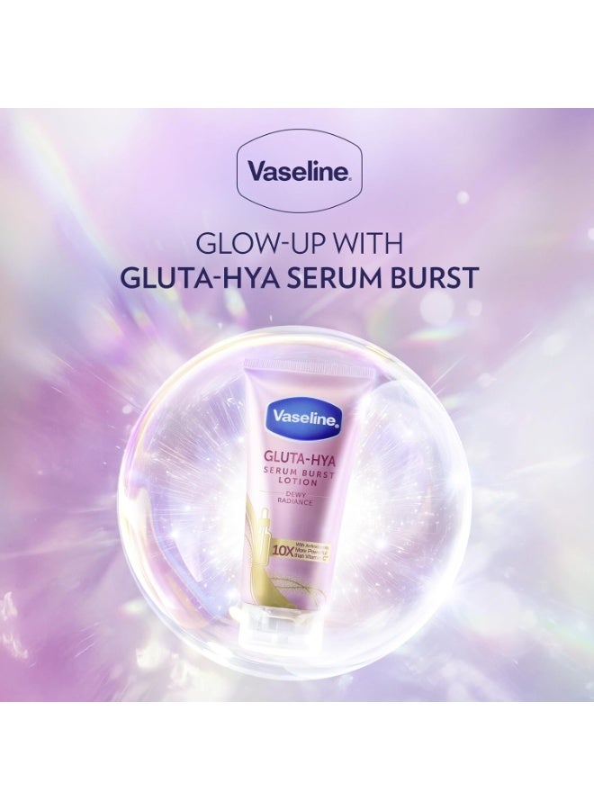 Vaseline Gluta-Hya Dewy Radiance Serum Burst Lotion Moisturiser – Body Lotion with GlutaGlow™, Niacinamide, Hyaluron & Antioxidants 10x Stronger Than Vitamin C*, For Radiant, Dewy Skin in 5 Days 200ml - Image 3